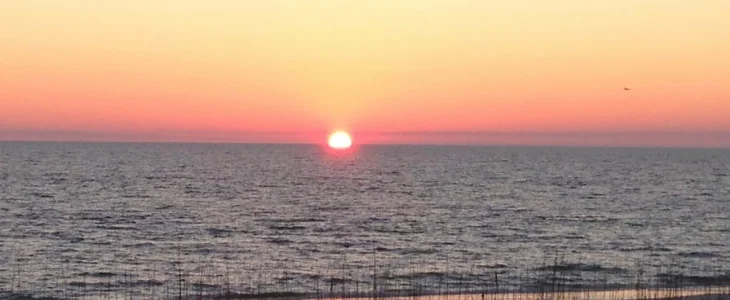 sunset over gulf in Panama City