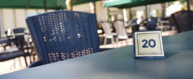 Table reserved for a date at a restaurant